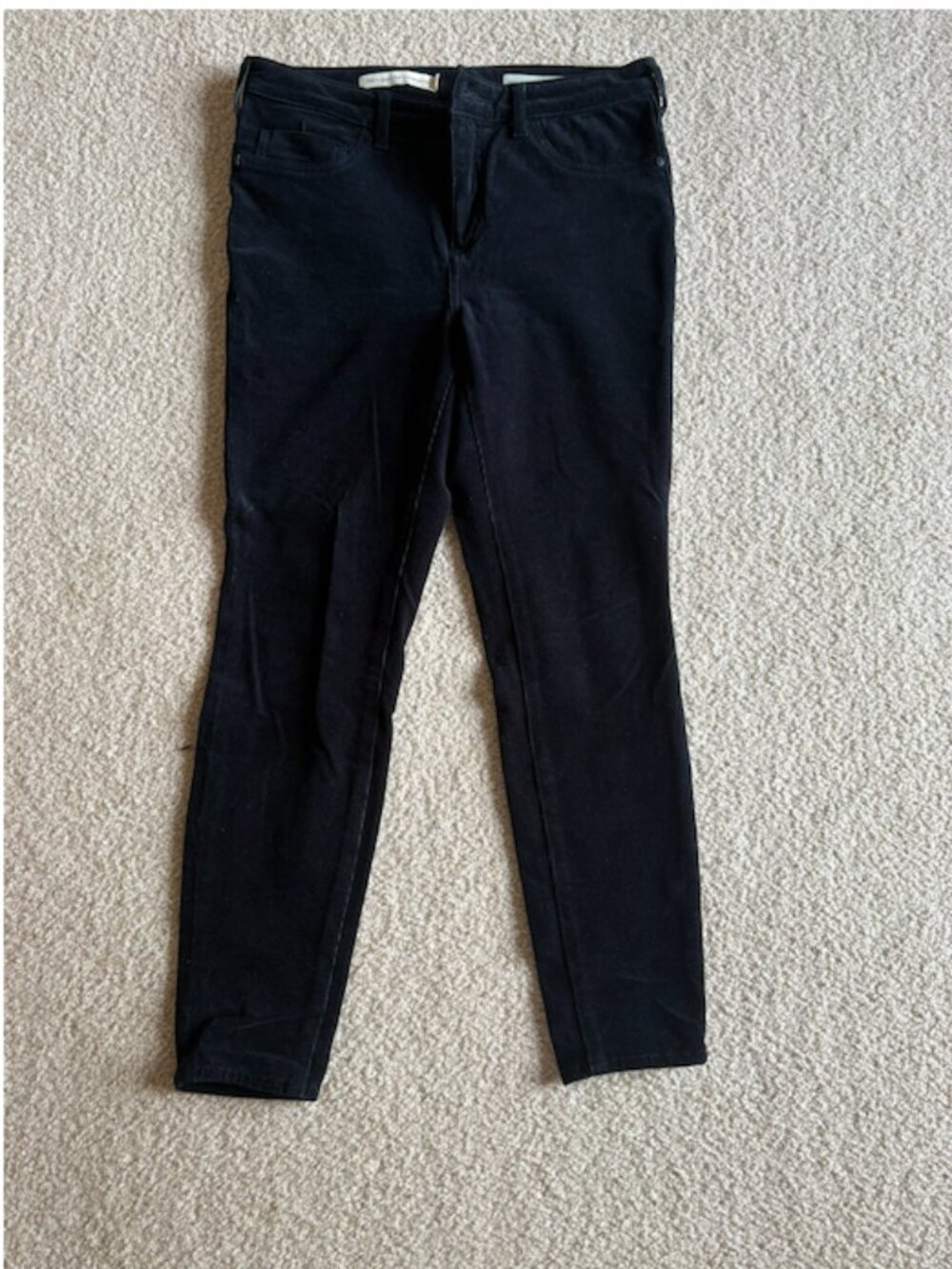 Pilcro High-rise Skinny Cords Size 29 Petite Black